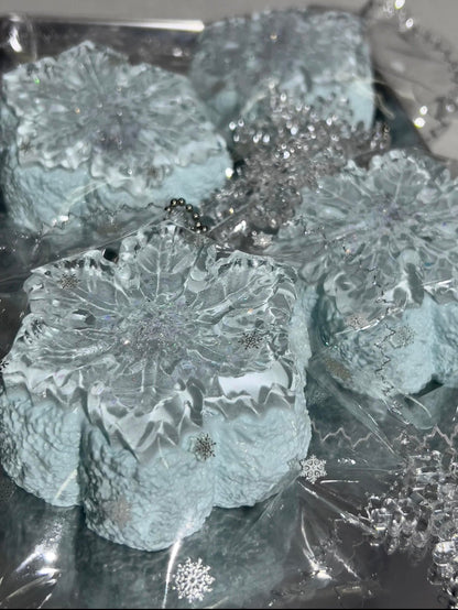 Glitter Blue Snowflake Taba Squishy Toy - Find Your Love Squishy