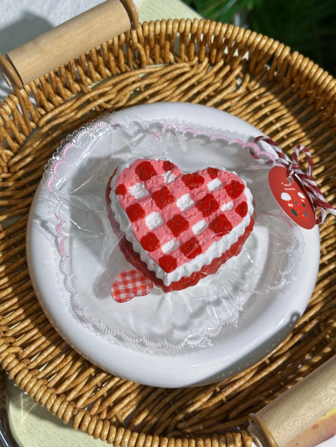 Red Velvet Heart Cake Taba Squishy Toy - Find Your Love Squishy