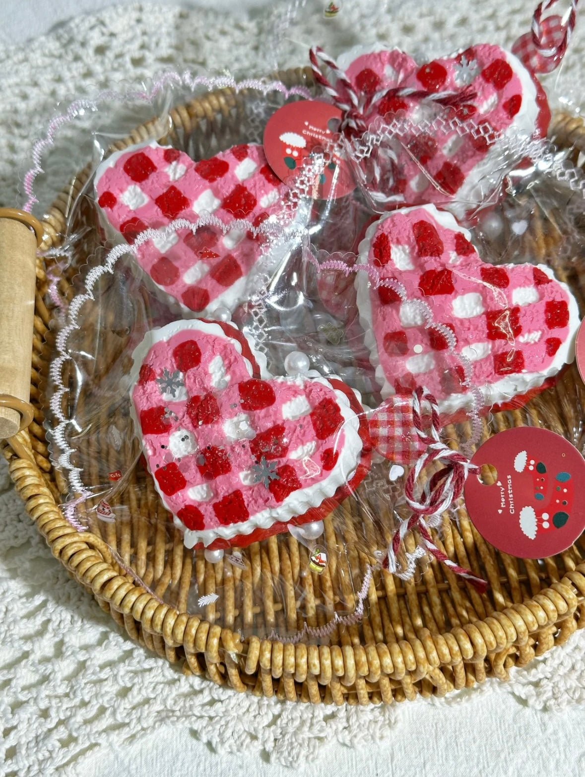 Red Velvet Heart Cake Taba Squishy Toy - Find Your Love Squishy