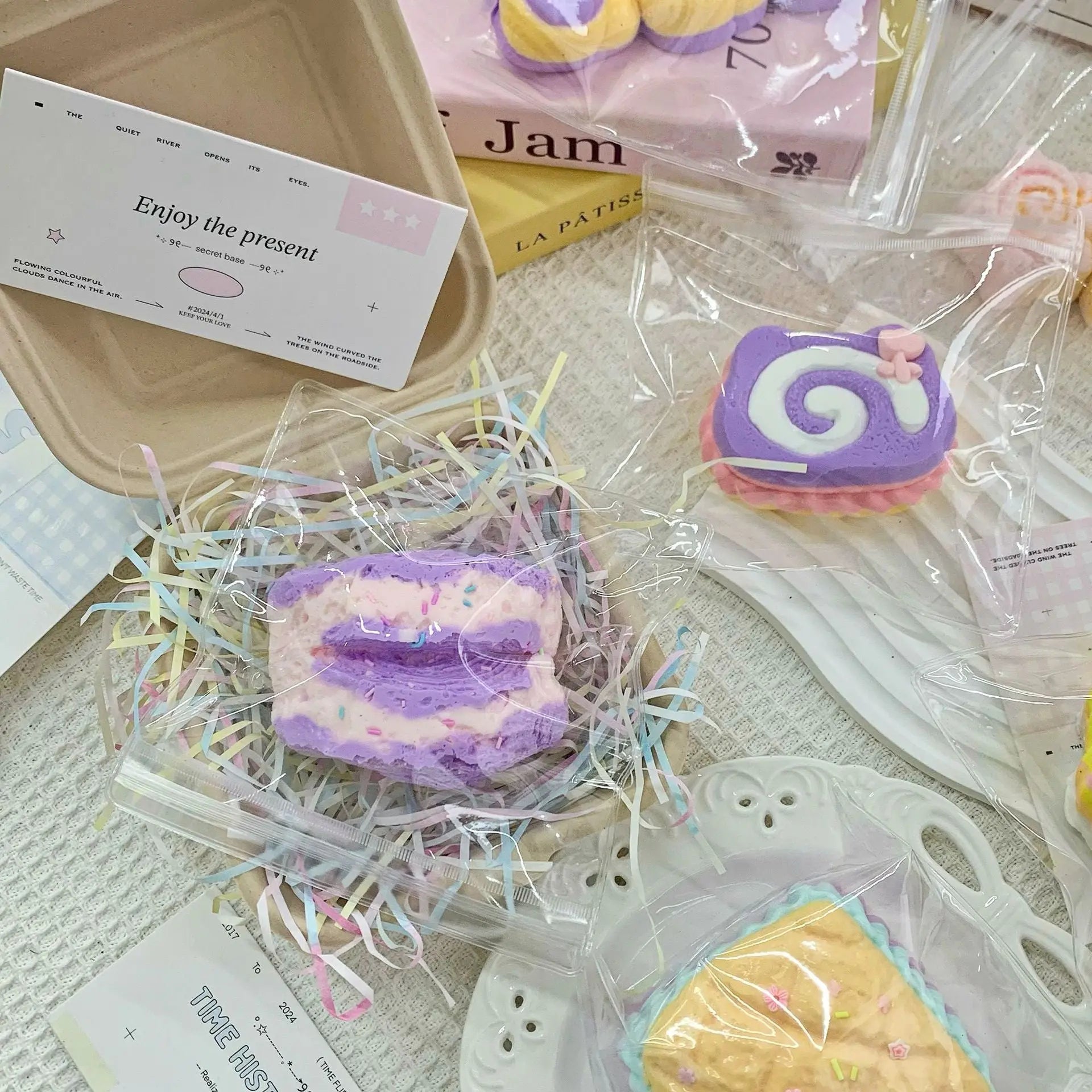 Taro Cake Dessert Series Taba Squishy Toy - Find Your Love